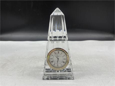 WATERFORD CRYSTAL TABLE CLOCK 6”