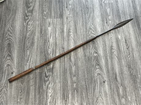 WOODEN HAND MADE SPEAR (48”)