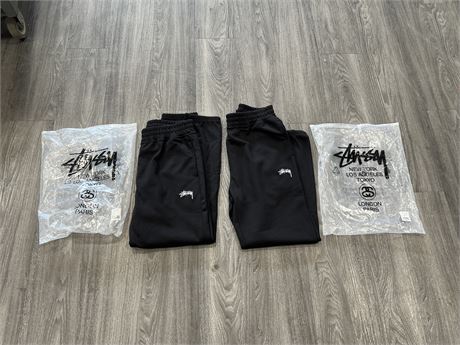 2 AS NEW PAIRS OF STUSSY SWEAT PANTS - SIZE M