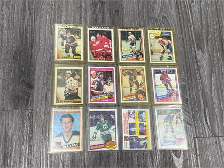 (12) 1980’s HOCKEY CARDS - SOME ROOKIES