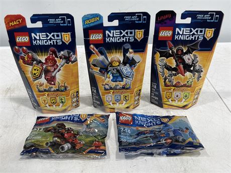 5 SEALED LEGO NEXO KNIGHTS PACKS