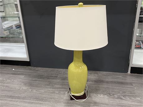 GREEN STANDING LAMP - WORKS (32” tall)