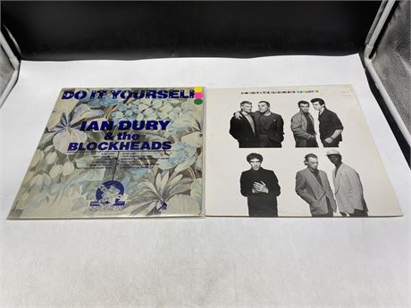 2 IAN DURY & BLOCKHEADS RECORDS - DO IT YOUR SELF & LAUGHTER - NEAR MINT (NM)