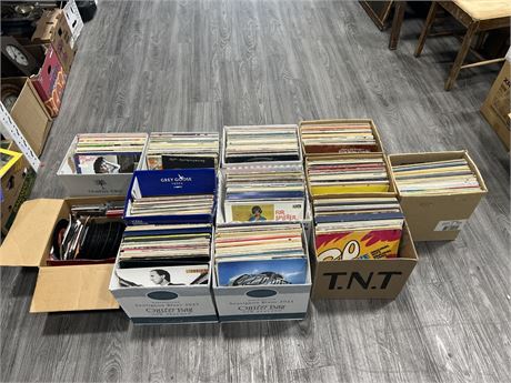 LARGE LOT OF RECORDS - MOSTLY SCRATCHED - SOME SEALED NEW OLD STOCK