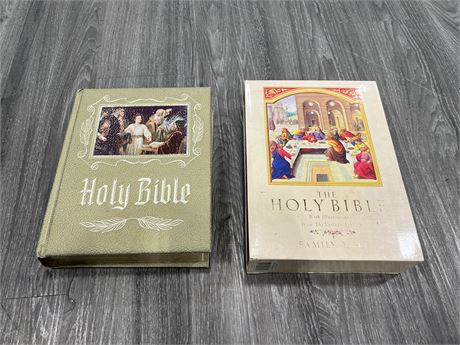 2 LARGE HOLY BIBLES