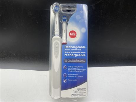 (NEW) LIFE BRAND RECHARGEABLE POWER TOOTHBRUSH