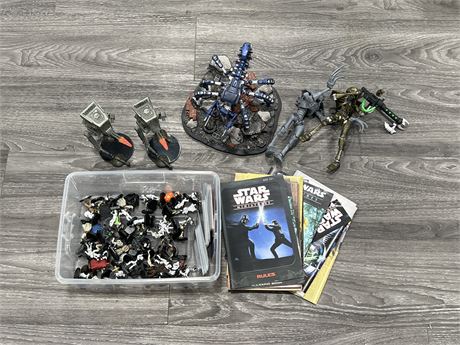 LOT OF EARLY 2000’s STAR WARS MINI FIGURES, MANUALS & OTHERS