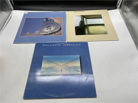 3 DIRE STRAITS RECORDS - VG (LIGHT SCRATCHING)