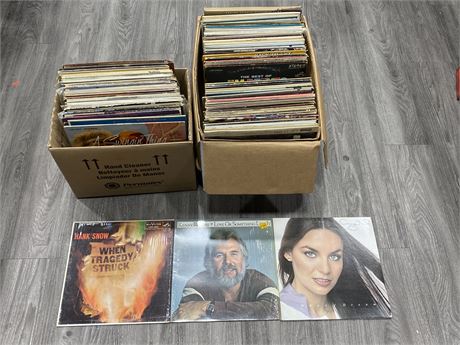 2 BOXES OF MISC. RECORDS - CONDITION VARIES