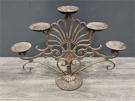 WROUGHT IRON CANDLE HOLDER (22.5”x16”)