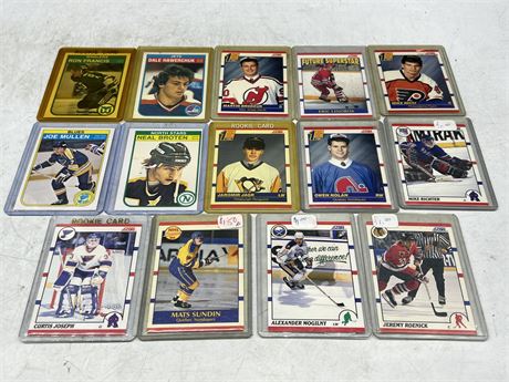 (10) 1990 NHL SCORE ROOKIES & (4) 1982 NHL OPC ROOKIES
