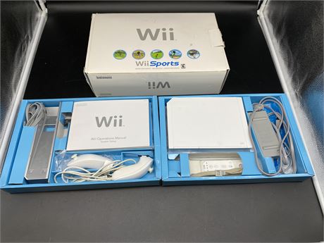 NINTENDO WII SYSTEM AND WII SPORTS GAME