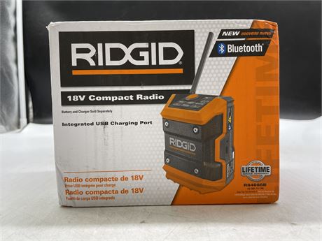 SEALED RIDGID 18V COMPACT RADIO