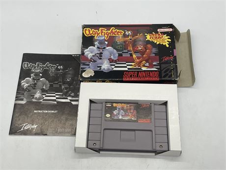 CLAY FIGHTER - SNES - IN BOX WITH MANUAL