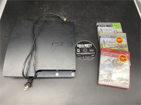 PS3 WITH 3 GAMES (Turns on)