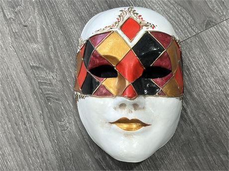 VENETIAN MASK - HAND CRAFTED IN ITALY - 9” LONG