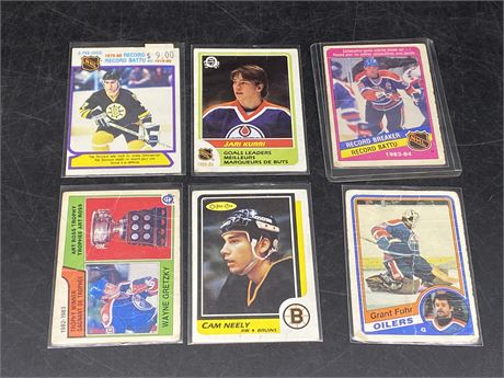 (6) 1980s NHL CARDS