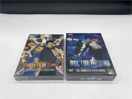 SEALED - DOCTOR WHO THE COMPLETE SECOND & FIFTH SERIES DVD BOX SETS