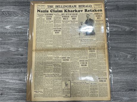 MARCH 1943 WARTIME NEWSPAPER
