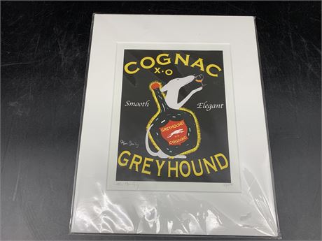 GREYHOUND COGNAG PRINT FROM ‘69 (W/certificate of authenticity)