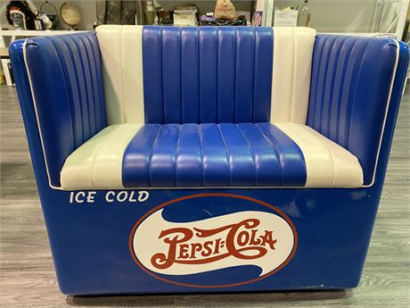 ORIGINAL DOUBLE DOT PEPSI COLA ROLLING COUCH (Converted from cooler)