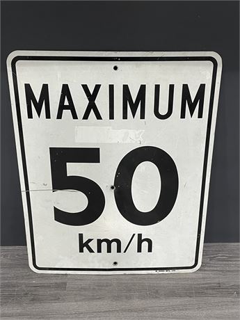 50KM/HR ROAD SIGN