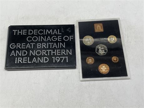 ENGLAND 1971 PROOF COIN SET UNCIRCULATED
