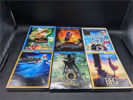 6 KIDS / FAMILY BLU-RAY MOVIES - EXCELLENT CONDITION