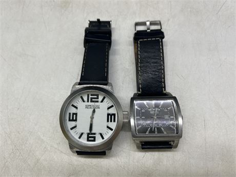 2 MENS WATCHES - KENNETH COLE & BUFFALO