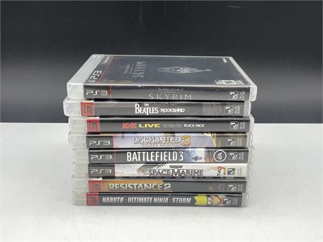 8 MISC PS3 GAMES