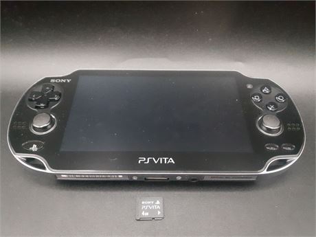 PLAYSTATION VITA CONSOLE WITH 4GB MEMORY CARD - VERY GOOD CONDITION