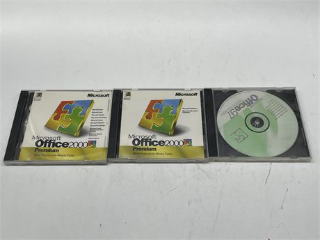 3 VINTAGE MICROSOFT OFFICE INSTALLATION CD’S