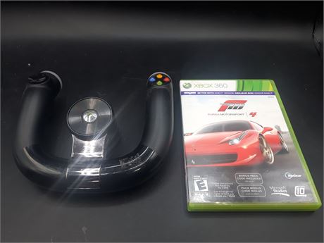 FORZA MOTORSPORT 4 WITH RACING WHEEL - VERY GOOD CONDITION - XBOX 360