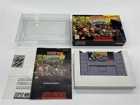 DONKEY KONG COUNTRY 2 - SNES COMPLETE WITH BOX & MANUAL - EXCELLENT CONDITION