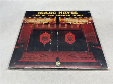 ISAAC HAYES - LIVE AT THE SAHARA TAHOE 2LP - EXCELLENT (E)