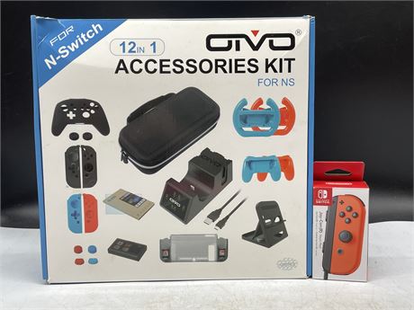 OTVO ACCESSORIES KIT FOR NINTENDO SWITCH WITH NEW RIGHT JOY-CON