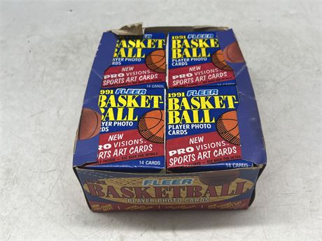 36 UNOPENED FLEER 1991 NBA PACKS