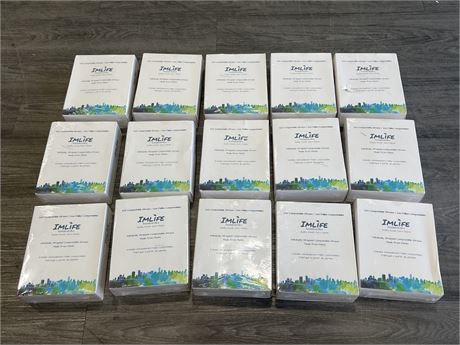 15 SEALED CASES OF BIODEGRADABLE STRAWS - 200 PER BOX