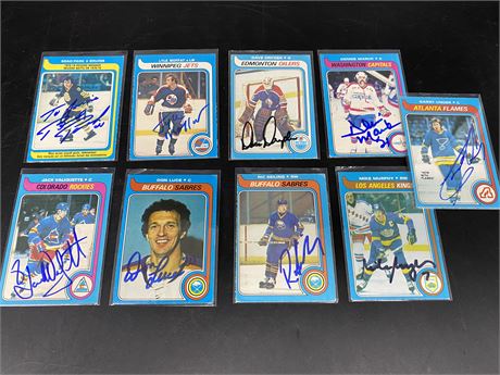 9 SIGNED 1979 CARDS