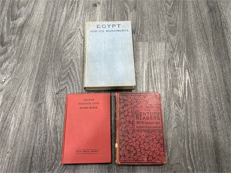 3 EARLY ANTIQUE / VINTAGE BOOKS