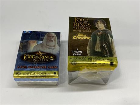 2 LORD OF THE RINGS COLLECTOR CARD SETS