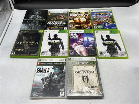 10 XBOX GAMES - CONDITION VARIES