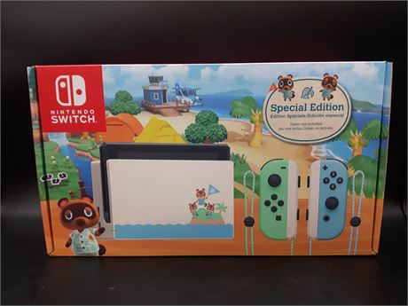 SEALED - NINTENDO SWITCH CONSOLE (ANIMAL CROSSING EDITION)