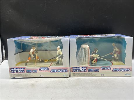 (2 SEALED) STARTING LINEUP FREEZE FRAME ONE ON ONE NHL FIGURES 1997