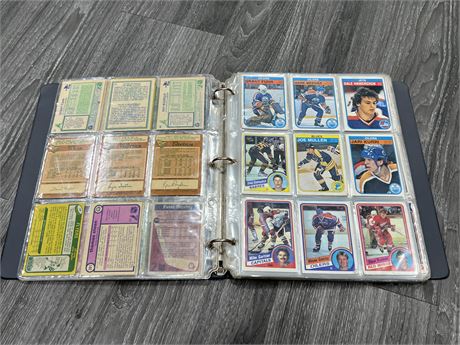 BINDER OF 1980s NHL CARDS