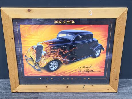 SIGNED MIKE LAVALLEE FRAMED PRINT (28"x22")