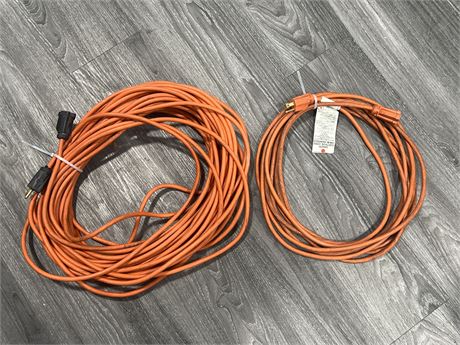 100FT & 25FT OUTDOOR EXTENSION CORDS