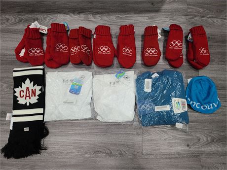 LOT OF VANCOUVER OLYMPIC CLOTHES/ACCESSORIES (New)