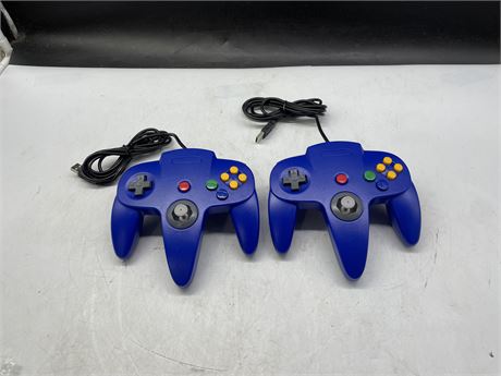 2 NEW USB N64 CONTROLLERS