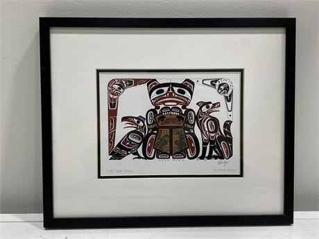 INDIGENOUS PRINT “FROG COPPER DESIGN” BY RICHARD SHORTY (13”x11”)